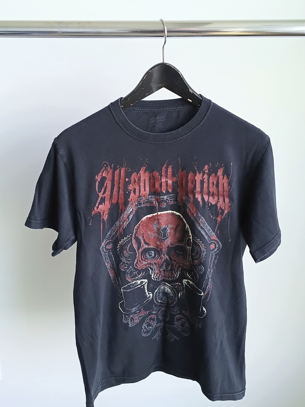 All Shall Perish Band Shirt Medium Port & Company Tag Y2K Deathcore Graphic Tee